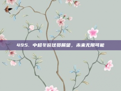 495. 中超冬窗球员展望，未来无限可能