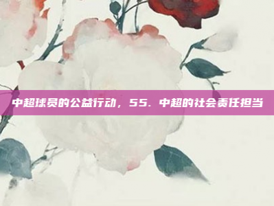 中超球员的公益行动，55. 中超的社会责任担当