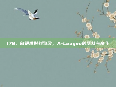 178. 向艰难时刻致敬，A-League的坚持与奋斗