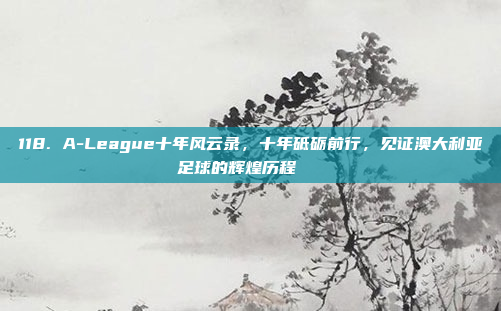 118. A-League十年风云录，十年砥砺前行，见证澳大利亚足球的辉煌历程📖