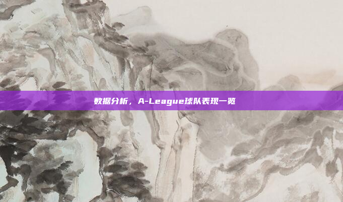 数据分析，A-League球队表现一览📊