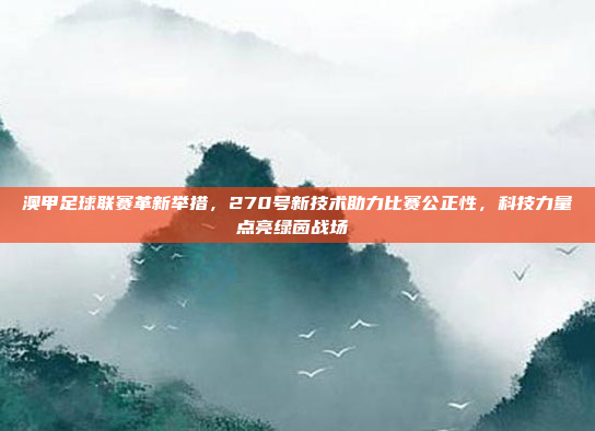 澳甲足球联赛革新举措，270号新技术助力比赛公正性，科技力量点亮绿茵战场⚙️